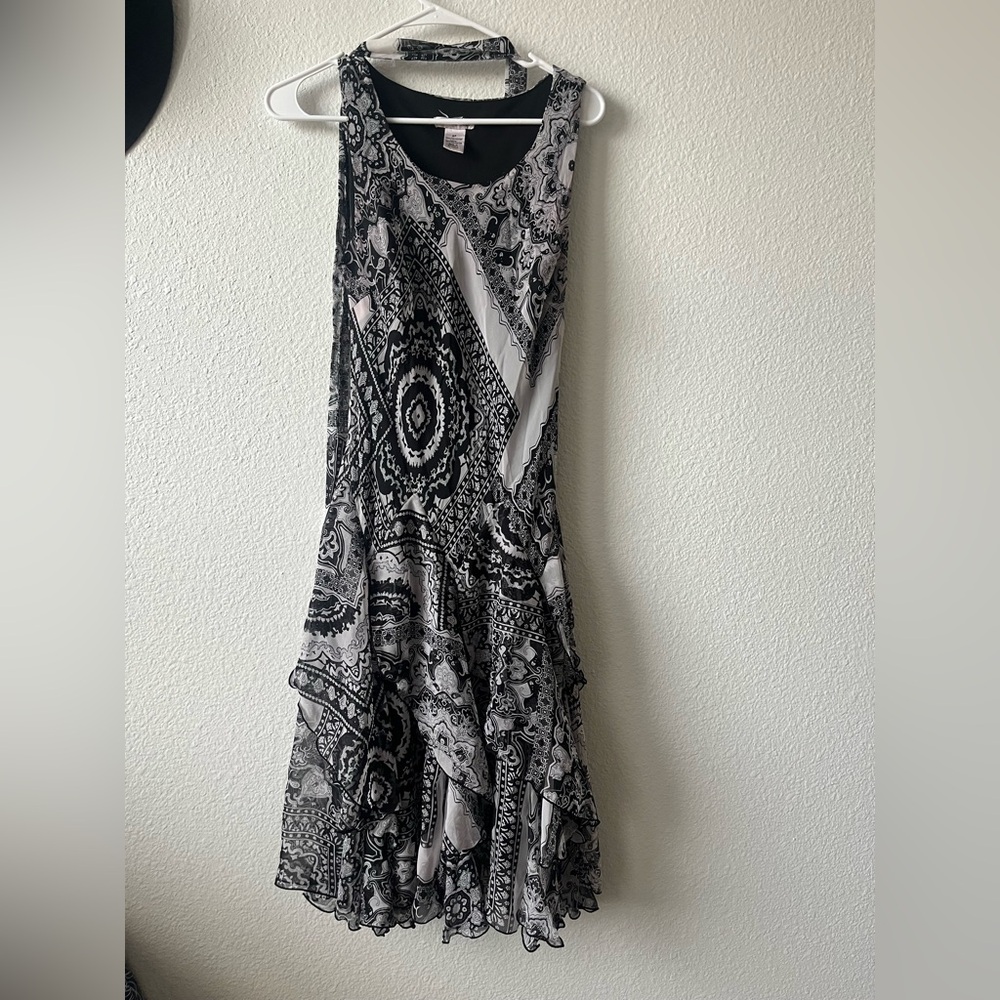 Amanda lane | vintage handkerchief dress with neck tie